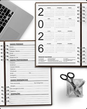 Agenda neutra 1 dia por página