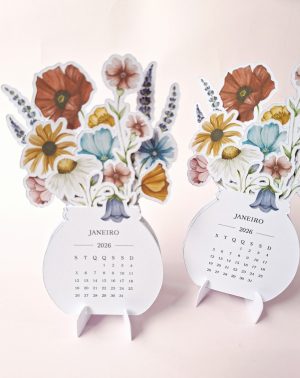 Calendário Flores no Vaso